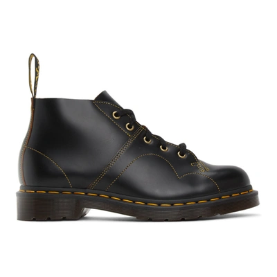 Dr. Martens' Church Leather Boots In Black