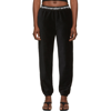 Alexander Wang T Black Corduroy Stretch Logo Lounge Pants