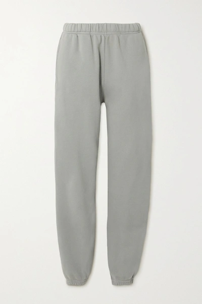 Les Tien Tie-dyed Cotton-jersey Track Pants In Gray