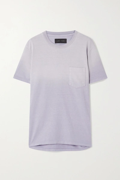 Les Tien Ombré Cotton-jersey T-shirt In Lilac