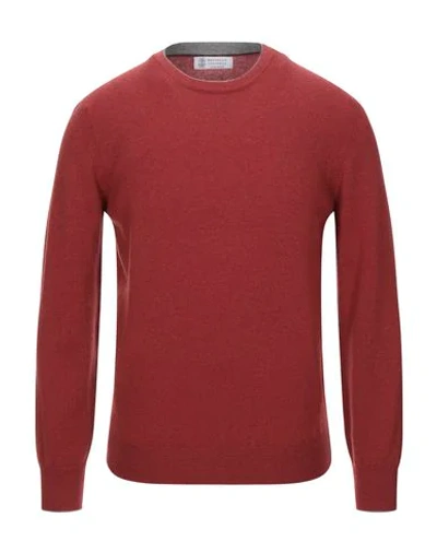 Brunello Cucinelli Sweaters In Red