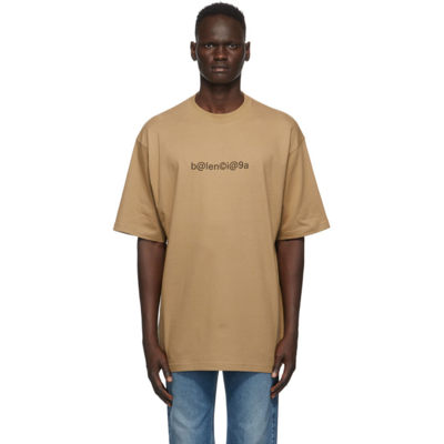 Balenciaga Mens Oat Black Logo-print Cotton-jersey T-shirt Xs In Brown