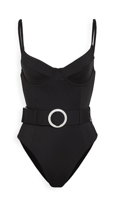 Weworewhat Danielle One Piece Swimsuit In Black