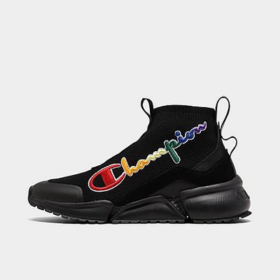 Champion Men's Rally Future Mid Casual Sneakers From Finish Line In Black/multi