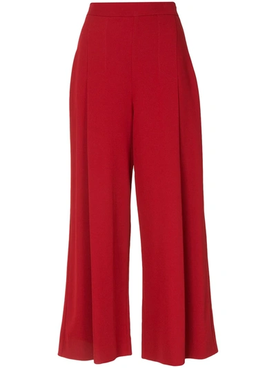 Ginger & Smart Equinox Cropped Wide-leg Trousers In Red