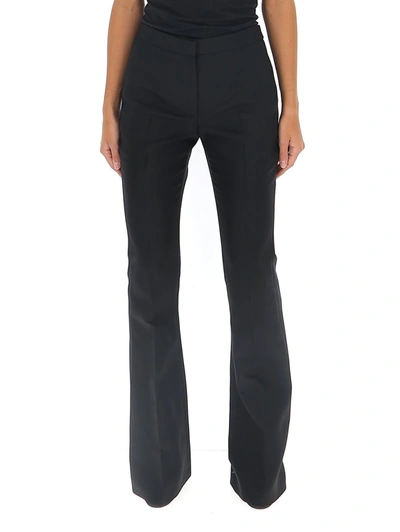 Alexander Mcqueen High Rise Flared Pants In Black