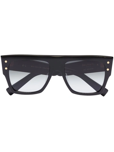 Balmain Oversized Square-frame Sunglasses In Black