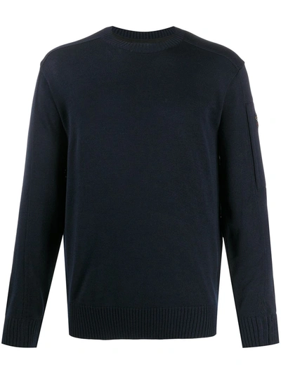 Paul & Shark Oversized Ribbed Knit Jumper In Blue