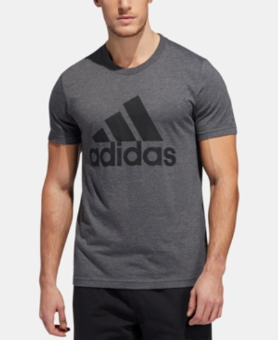 Adidas Originals Adidas Men's Basic Badge Of Sport T-shirt In Dark Grey Heather