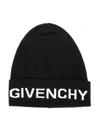 Givenchy Kids' Knit Cotton & Cashmere Beanie Hat In Black