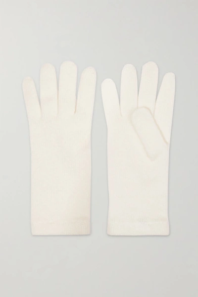 Johnstons Of Elgin Short Cuff Cashmere Gloves In Cream