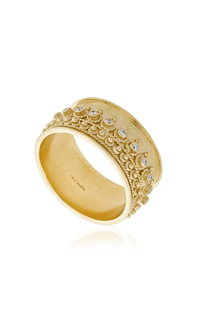 Amrapali Heritage Moon 18k Yellow Gold And Diamond Ring