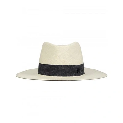 Maison Michel 'charles' Hat In Nude & Neutrals