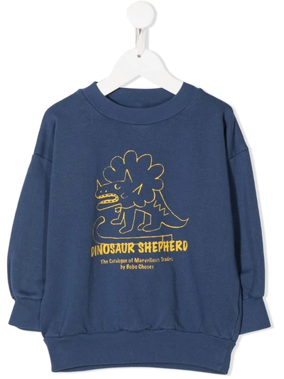 Bobo Choses Kids' Printed Organic Cotton Sweatshirt In Blue