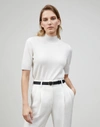 Lafayette 148 Plus-size Cashmere Mockneck Sweater In White