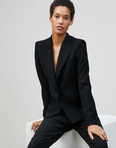 Lafayette 148 Plus-size Finesse Crepe Sloan Blazer In Black