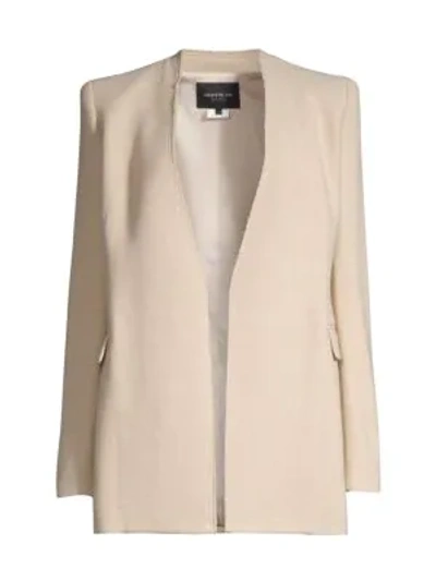 Lafayette 148 Plus-size Italian Tactile Twill  Erickson Blazer In Almond