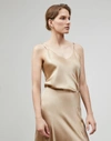 Lafayette 148 Plus-size Eva Bias Tank In Silk Charmeuse In Latte