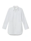 Lafayette 148 Plus-size Italian Sculpted Cotton Wilkes Shirt In White
