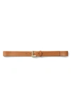 Lafayette 148 Italian Leather Icon Belt In Copper