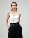 Lafayette 148 Plus-size Silk Charmeuse Bias Tank In Cloud