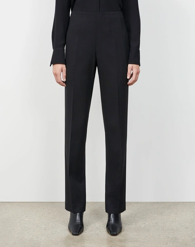Lafayette 148 Plus-size Metropolitan Pant In Italian Double Face Wool In Black