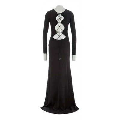 Pre-owned Emilio Pucci Silk Maxi Dress In Black