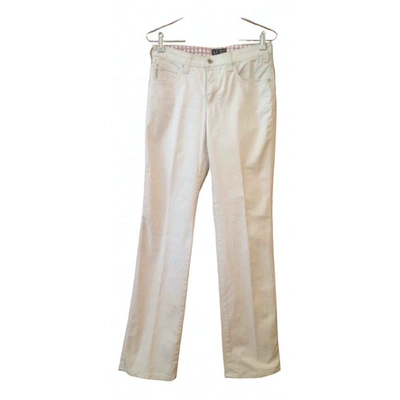 Pre-owned Armani Jeans White Cotton - Elasthane Jeans