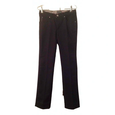 Pre-owned Armani Jeans Black Cotton - Elasthane Jeans