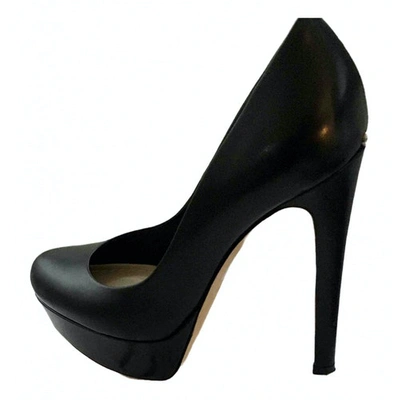 Pre-owned Dior Leather Heels In Black