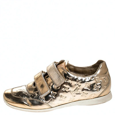 Pre-owned Louis Vuitton Gold Patent Leather Trainers