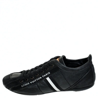Pre-owned Louis Vuitton Black Leather Trainers