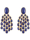 Aurelie Bidermann Lapis Lazui & 18k Goldplated Chandelier Earrings In Blue