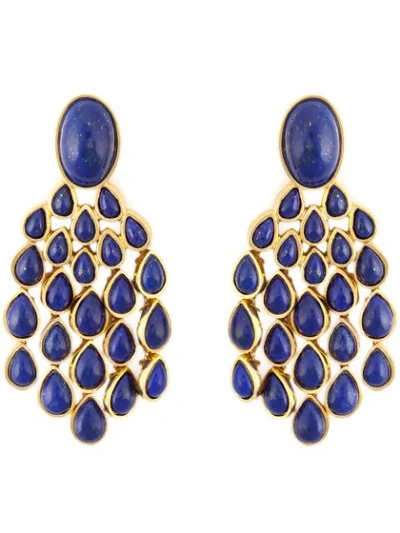 Aurelie Bidermann Lapis Lazui & 18k Goldplated Chandelier Earrings In Blue