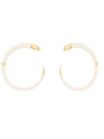 Aurelie Bidermann Caftan Moon Earrings, Beige/gold In Neutrals