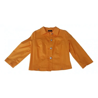 Pre-owned Versace Short Waistcoat In Orange
