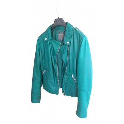 Pre-owned Muubaa Leather Jacket In Green