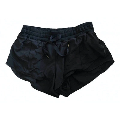 Pre-owned Lululemon Black Lycra Shorts