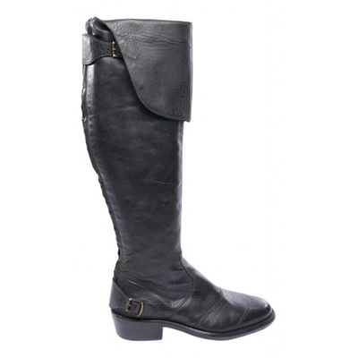 Pre-owned Belstaff Leather Boots In Black