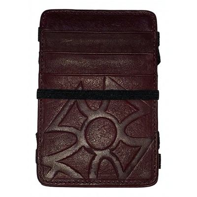 Pre-owned Vivienne Westwood Leather Card Wallet In Brown