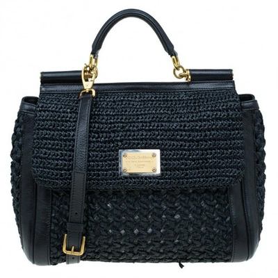Pre-owned Dolce & Gabbana Sicily Black Cloth Handbag