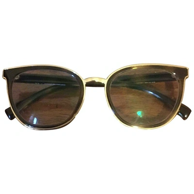 Pre-owned Emporio Armani Gold Metal Sunglasses