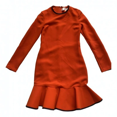 Pre-owned Victoria Victoria Beckham Orange Silk Dress