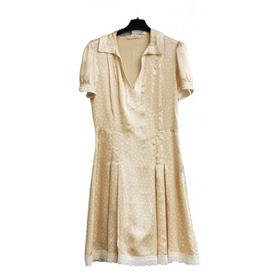 Pre-owned Blumarine Beige Silk Dress