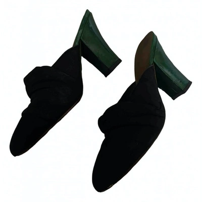 Pre-owned Dries Van Noten Black Cloth Heels