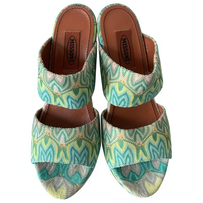 Pre-owned Missoni Green Cloth Sandals