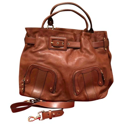 Pre-owned Cole Haan Leather Handbag In Brown