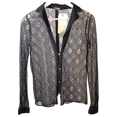 Pre-owned Versace Jeans Silk Shirt In Black