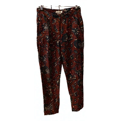 Pre-owned Isabel Marant Étoile Chino Pants In Burgundy