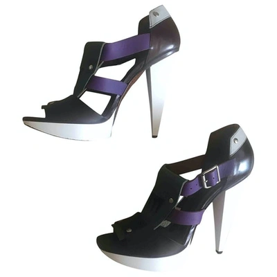 Pre-owned Marni Leather Sandal In Purple